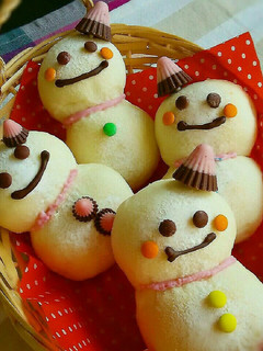 白パンで♡雪だるま-レシピのメイン写真