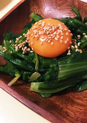菊菜の月見ポン酢♪-レシピのメイン写真