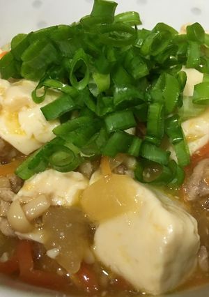 豚挽肉で♪野菜たっぷり肉豆腐！じゃない？-レシピのメイン写真