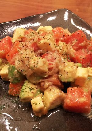 酒粕風味のサーモンとアボカドチーズ和え-レシピのメイン写真