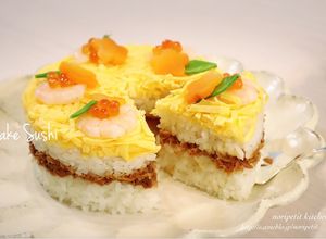 簡単♡ツナそぼろdeひな祭りのケーキ寿司-レシピのメイン写真