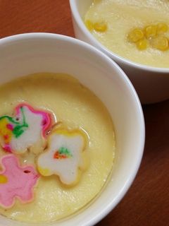簡単!レンジ de コーンスープ茶碗蒸し-レシピのメイン写真