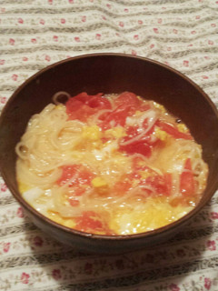 卵とトマトの優しい味☆にゅうめん-レシピのメイン写真