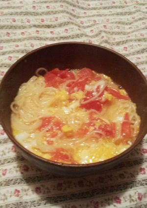 卵とトマトの優しい味☆にゅうめん-レシピのメイン写真