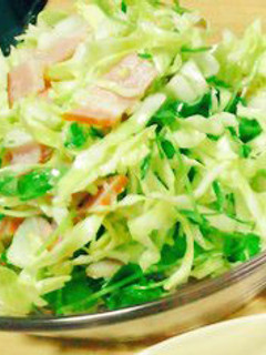 豆苗とキャベツのシャキシャキサラダ-レシピのメイン写真