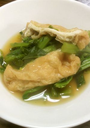 菜ばなと油揚げの煮物-レシピのメイン写真
