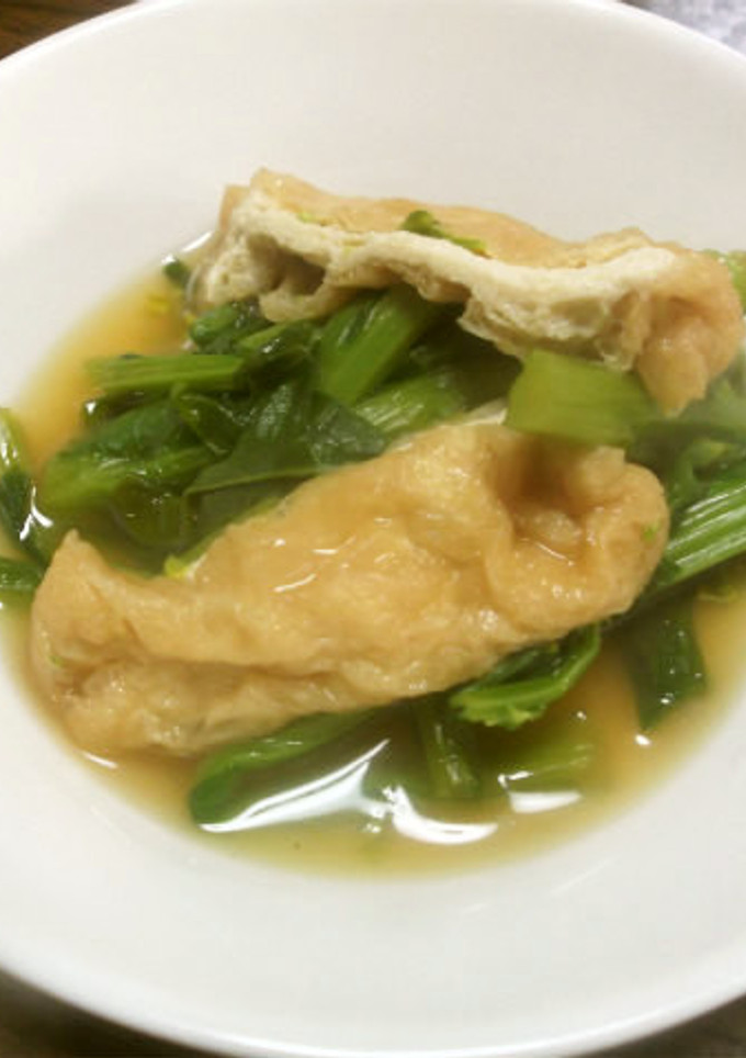 菜ばなと油揚げの煮物-レシピのメイン写真