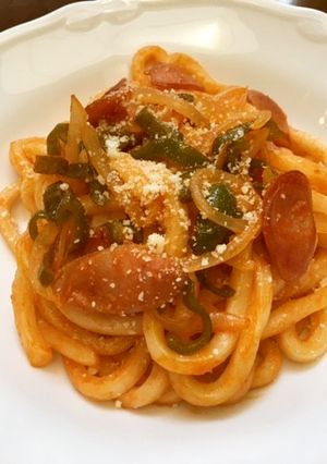 うどんdeナポリタン-レシピのメイン写真