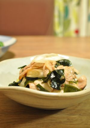 豚肉とわかめの炒め-レシピのメイン写真