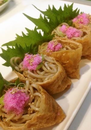☆めちゃ簡単！春のお弁当にも～そば稲荷～-レシピのメイン写真
