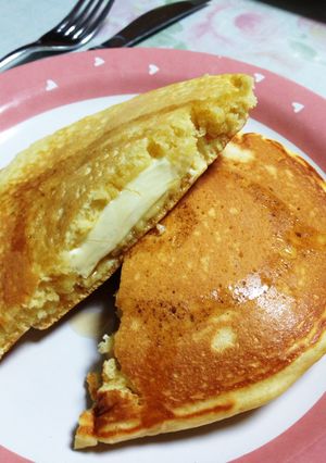 クリームチーズ入りホットケーキ-レシピのメイン写真