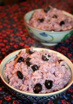 きれいな紫❤もっちり黒豆ご飯-レシピのメイン写真