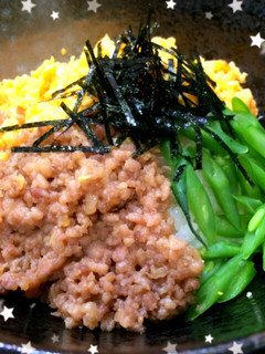 簡単★子供大好きしっとり三色丼〜常備食-レシピのメイン写真