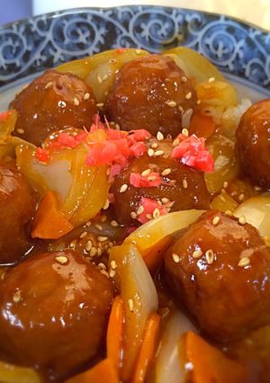 酢豚風肉団子丼-レシピのメイン写真