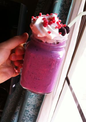 ベリーとバナナの豆腐スムージー-レシピのメイン写真