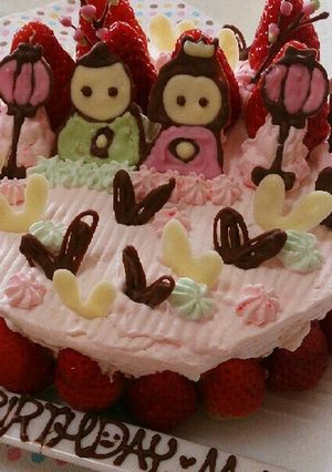 雛祭りケーキ♡-レシピのメイン写真