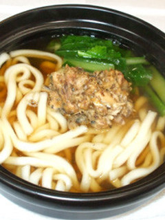 鯖缶で味噌そぼろ・簡単うどん♪うどんすき-レシピのメイン写真