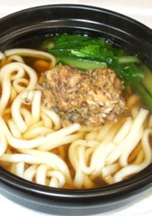 鯖缶で味噌そぼろ・簡単うどん♪うどんすき-レシピのメイン写真