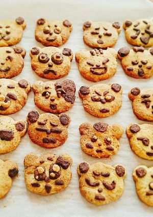 くま顔 型抜きクッキー-レシピのメイン写真