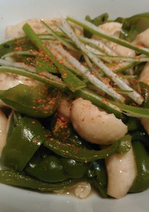 鳥皮とピーマンの料理-レシピのメイン写真