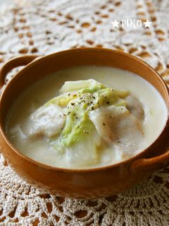 簡単♪豚肉と白菜のトロトロ♡豆乳スープ-レシピのメイン写真