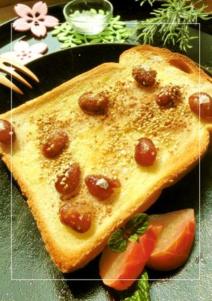 金時豆×塩バター　斑×斑トースト-レシピのメイン写真