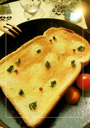 さっぱりレモン⋆塩バター斑×斑トースト　-レシピのメイン写真