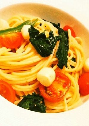 彩り野菜とモッツァレラの冷製パスタ-レシピのメイン写真