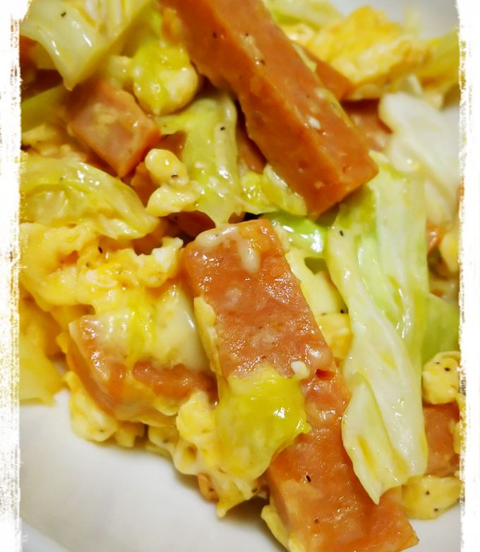スパムとキャベツの卵炒め-レシピのメイン写真