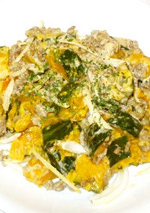 カボチャとひき肉の温野菜サラダ♪-レシピのメイン写真