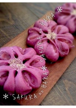 自家製酵母＊桜餡パン＊お花の成形-レシピのメイン写真