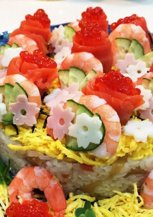 ひなチラシ ケーキ ひな祭り 雛 寿司-レシピのメイン写真
