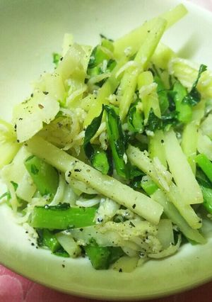 大根菜と皮のおじゃこ炒め-レシピのメイン写真