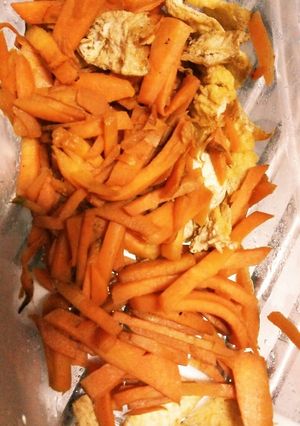 人参油揚げの味醂醤油炒め-レシピのメイン写真