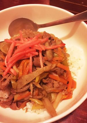 具沢山の牛丼-レシピのメイン写真