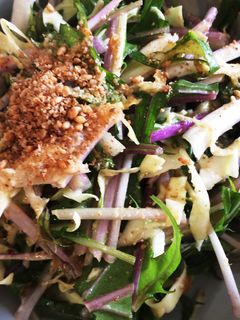 水菜とキャベツのシャキシャキサラダ-レシピのメイン写真