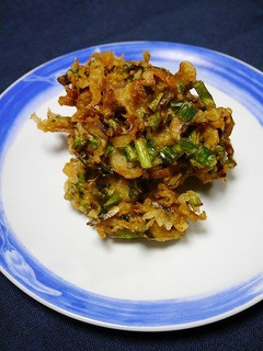 アジとニラ(茎)のかき揚げ-レシピのメイン写真
