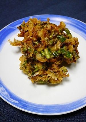 アジとニラ(茎)のかき揚げ-レシピのメイン写真