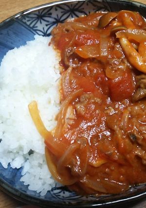 時短！簡単！トマト缶のハヤシライス-レシピのメイン写真