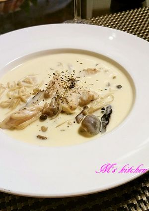 鶏肉ときのこの濃厚クリーム煮-レシピのメイン写真