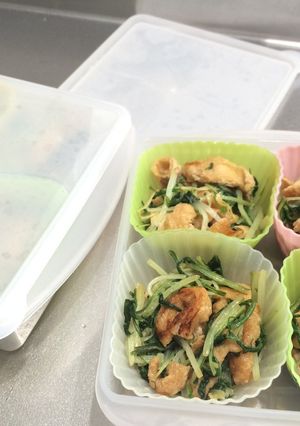 お弁当_冷凍_水菜と油揚げ炒め-レシピのメイン写真