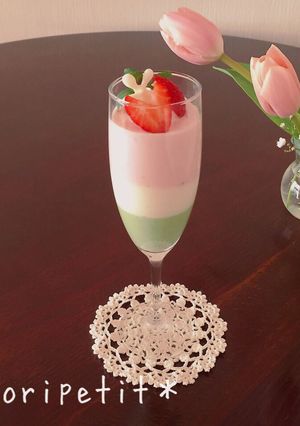 15分de完成！おひな祭り3色レアチーズ-レシピのメイン写真