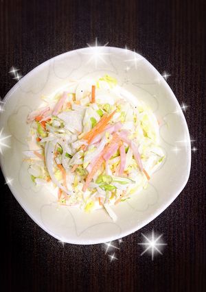 誰でも作れる白菜のコールスローサラダ-レシピのメイン写真