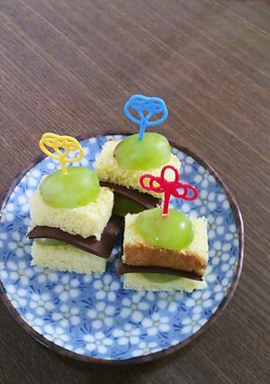 スライス生チョコの一口ケーキ-レシピのメイン写真