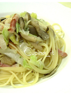 白菜とベーコンのクリームスパゲッティ-レシピのメイン写真