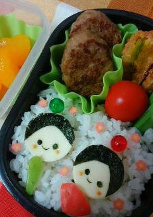 キャラ弁☆ひな祭り-レシピのメイン写真