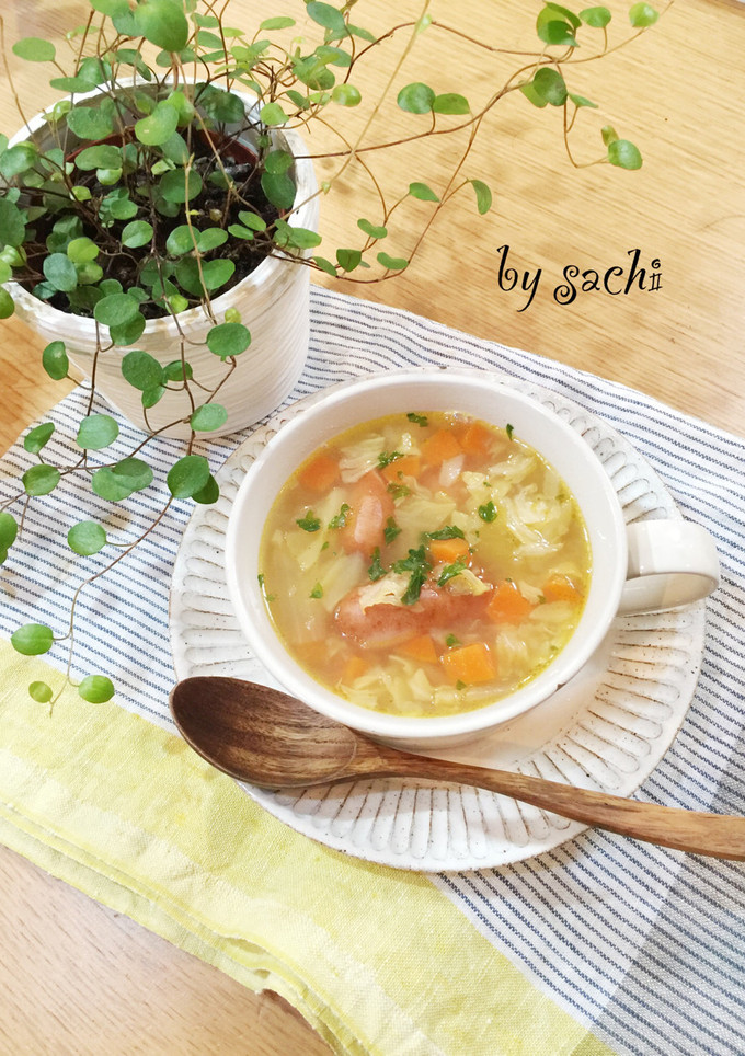 ウインナーとたっぷり野菜だしのスープ-レシピのメイン写真