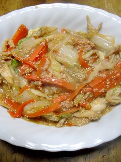 白菜とキノコの鱈子餡かけ炒め-レシピのメイン写真