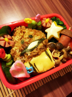なめこ キャラ弁-レシピのメイン写真