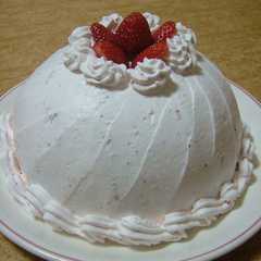 รูปของ 苺の丸いケーキ☆